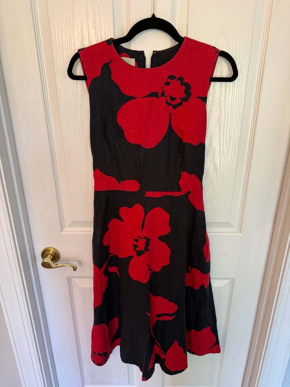 Hobbs London Twitchill Floral Linen Fit & Flare Dress, US 6